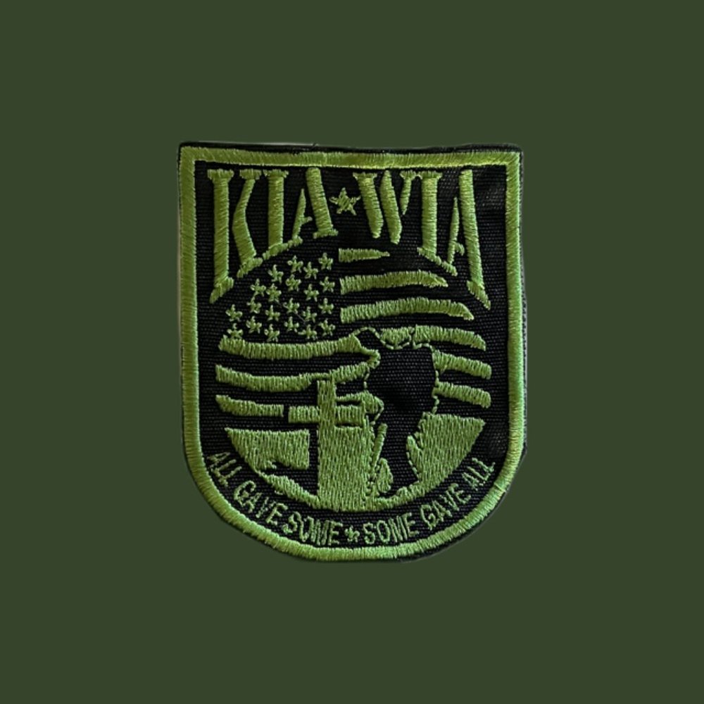 KIA-WIA patch Killed in Action Wounded in Action patch Olive Drab